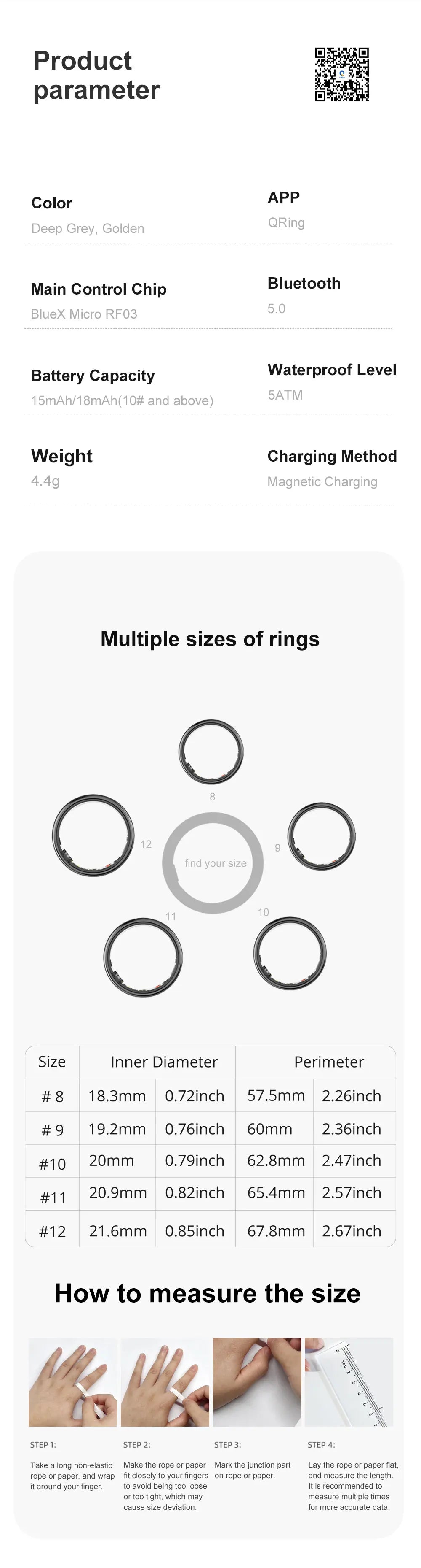 COLMI Smart Ring R06™ – Fitness Tracker for Heart Rate, Oxygen, Sleep & Stress