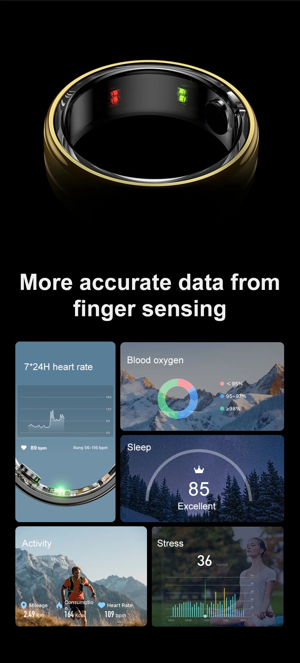 COLMI Smart Ring R06™ – Fitness Tracker for Heart Rate, Oxygen, Sleep & Stress