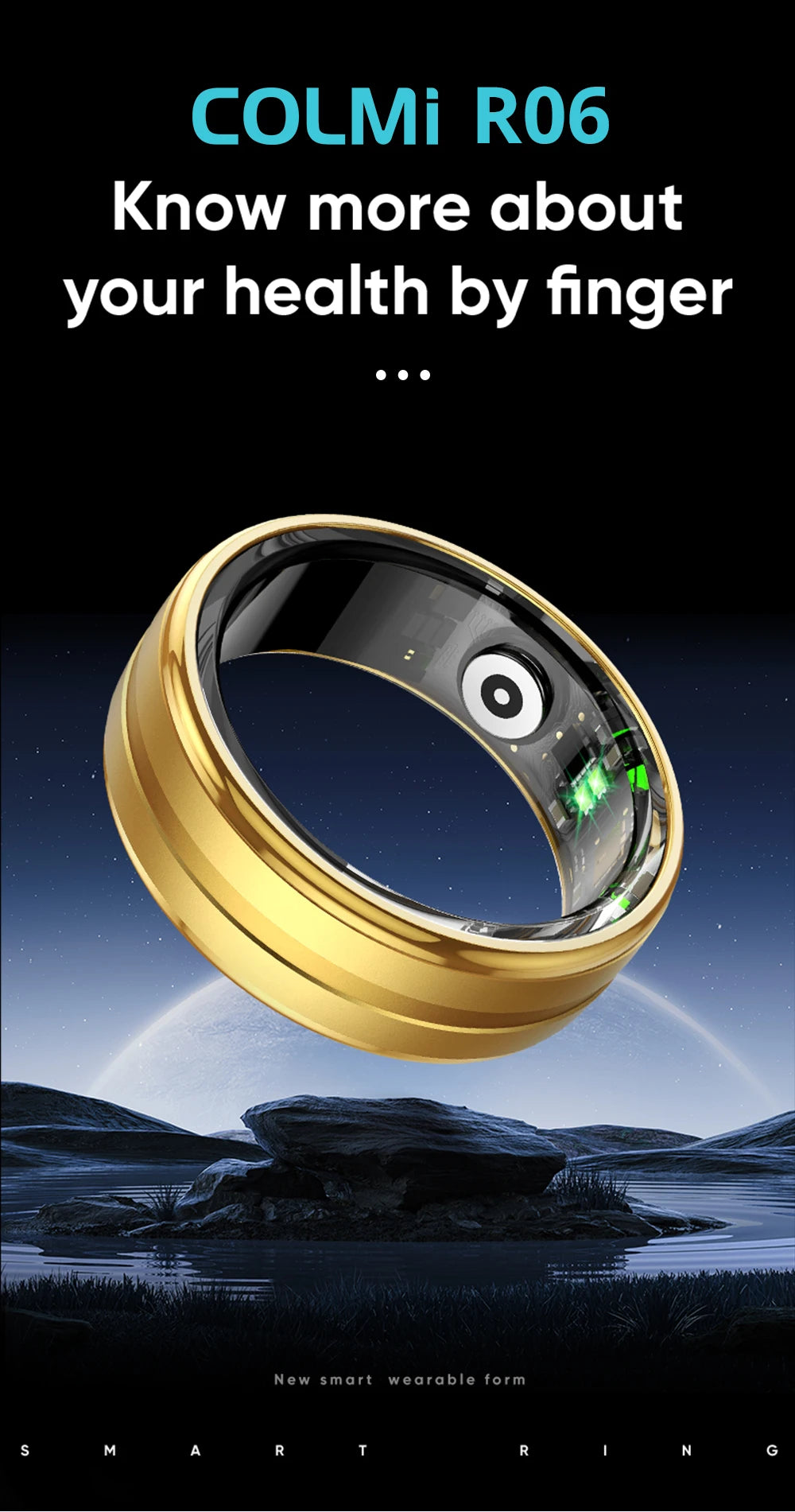COLMI Smart Ring R06™ – Fitness Tracker for Heart Rate, Oxygen, Sleep & Stress