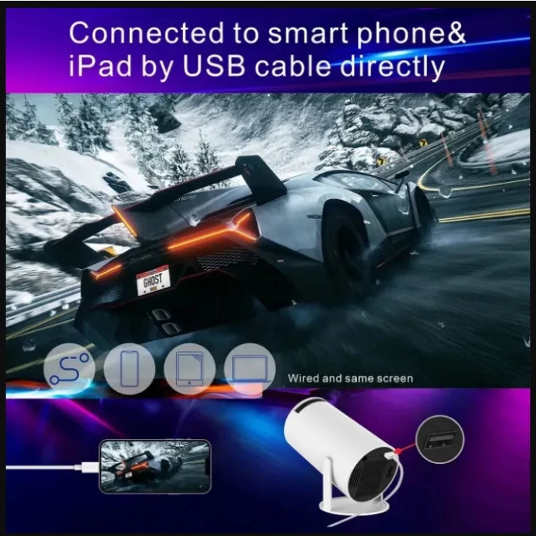 HY300™ Mini 4K Projector | 8000 Lumens Android 11
