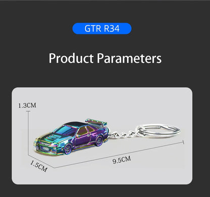 GTR Keychain™ – 1:64 Scale R34 & RS7 Diecast Car Model