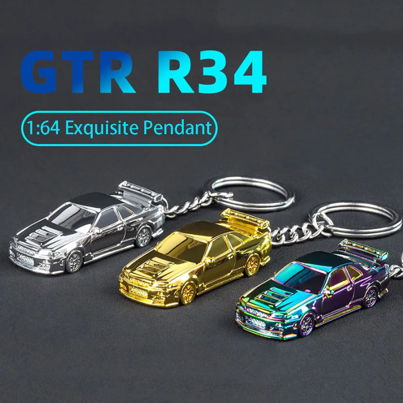 GTR Keychain™ – 1:64 Scale R34 & RS7 Diecast Car Model