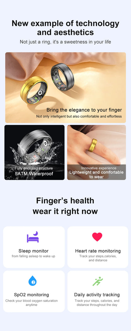 COLMI Smart Ring R06™ – Fitness Tracker for Heart Rate, Oxygen, Sleep & Stress